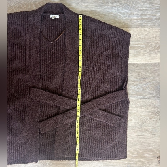 LOFT brown knit wrap vest – size XS/S - Picture 4 of 6